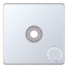 Screwless Polished Chrome LED Dimmer - 1 Gang Empty Plate With Knob