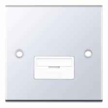 Slimline 13A Unswitched Fused Spur - P/Chrome - With White Interior