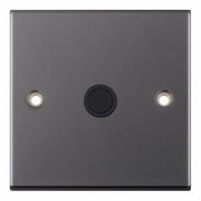Slimline Black Nickel Flex Outlet Plate