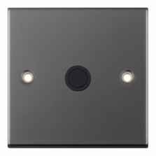 Slimline Black Nickel Flex Outlet Plate - Single