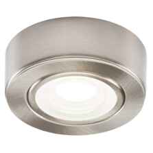240v 2w LED Brushed Chrome Kitchen Undercabinet Light - Warm White 3000K 