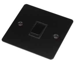 Flat Plate Matt Black Light Switch  - Intermediate