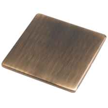 Screwless Antique Brass Blank Plate - Single 1 Gang