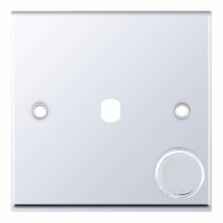 Polished Chrome **EMPTY** LED Dimmer Switch Plate - 1 Gang Single Empty Plate