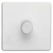 Screwless Concealed White Metal Dimmer Switch