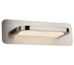 LED Wall Light Satin Silver With Frosted Glass  - 4461SS