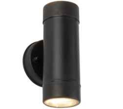Black Coastal LED IP44 Up/Down Outdoor Wall Light  