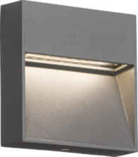 Anthracite Grey Square LED Outdoor Wall Guide Light 