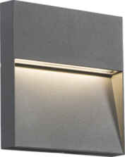 Anthracite Grey LED Square Wall/Guide light  - LWS4G