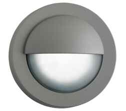 Grey Finish 1 Light Outdoor LED Wall Light With Frosted Glass Diffuser  - 1402GY