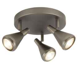 Tinley 3 Light Triple Spotlight Antique Silver Finish - 7243-3AS