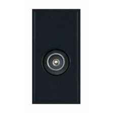 Coaxial Socket Eurodata Module Male Non-Isolated without Faraday Cage - Black