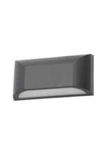 Black LED Coastal Outdoor Wall Fitting With White Diffuser - CZ-31752-BLK