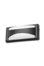 Black Coastal Outdoor Up/Down Wall Light with White Diffuser - BLK
