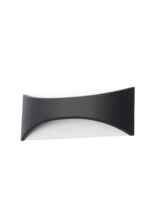 Black Outdoor LED Up/Down Wall Light With Opal Glass Diffuser - ZN-31767-BLK