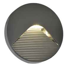 Anthracite Round Coastal Guide Light with Slatted Diffuser - CZ-29193-ATR