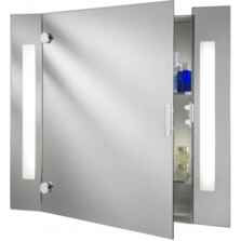 Lighting 6560 Bathroom Low Energy Mirror Cabinet With Shaver Socket 600mm x 660mm