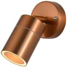 Copper GU10 LED IP44 Single Light Outdoor Wall Light 