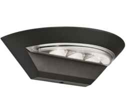 Dark Grey Semi Circle Outdoor LED Wall Light - 5122GY