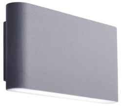 Grey Outdoor LED Wall Light with Frosted Diffuser - 2562GY