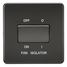 Screwless Matt Black Fan Isolator Switch