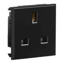 13Amp 1G Unswitched Socket Module - Black
