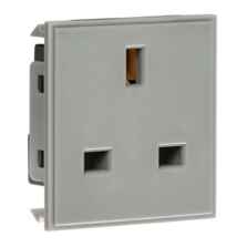 13Amp 1G Unswitched Socket Module - Grey