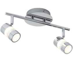  Chrome 2 Light LED Bathroom Bar Spotlight - 4412CC
