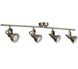Antique Brass 4 Light Split Bar Spotlight - 1544AB