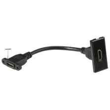 HDMI outlet socket module - Black