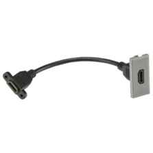 HDMI outlet socket module - Grey