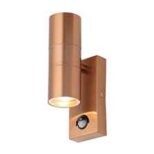 Copper IP44 LED Outdoor Up/Down Wall Light With PIR - COP