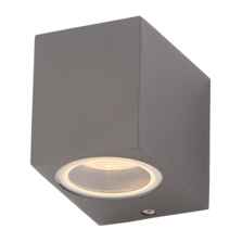 Anthracite  GU10 LED IP44 Square UP or Down Outdoor Wall Light - ANTH