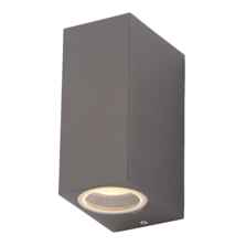 Anthracite Block GU10 LED Up/Down Outdoor Wall Fitting  - ANTH
