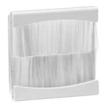 Brush Module 2 Gang 50 x 50mm - White