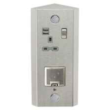 13A 1G Vertical Switched Socket with Dual USB Charger (2.4A) and 3W RMS Bluetooth Speaker - SKR0013