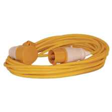 110v Site Extension Lead 14m 16A - Yellow