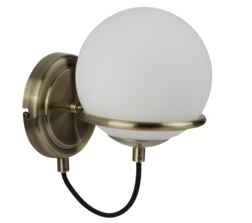 Antique Brass Sphere Wall Light - 7091AB