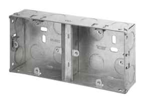 35mm Dual Accessory Metal Backbox - Double Backbox