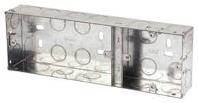 35mm 1 + 2 Dual Accessory Metal Backbox Decorative - Dual Backbox