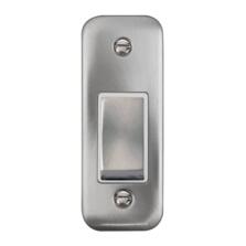 Curved Satin Chrome Architrave Switch