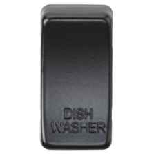 Matt Black Kitchen Appliance Grid Switch Modules - Switch Cover 'DISHWASHER'	