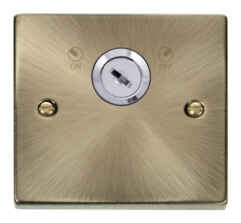 Antique Brass Locking 20a DP Switch - Isolator