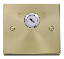 Satin Brass Locking 20a DP Switch