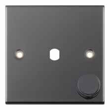 Black Nickel **EMPTY** LED Dimmer Plate - 1 Gang EMPTY
