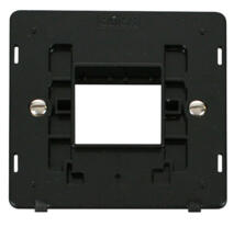 Screwless Matt Black Build Your Own Light Switch - 2 gang plate and cover	