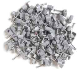 Cable Clips for Twin & Earth Cable - Flat - Grey - 1mm - Box of 100