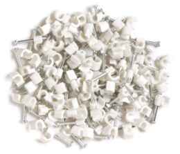 Cable Clips - Round - White -  4mm - Box of 100