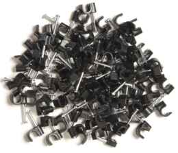 Cable Clips - Round - Black -  5mm - Box of 100