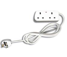 Extension Lead - 13A 2 Gang Double - White